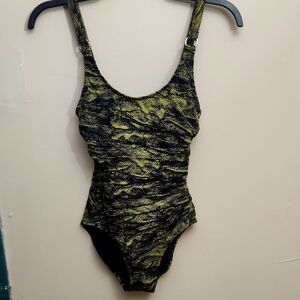 Calvin Klein Black and Yellow Swimsuit